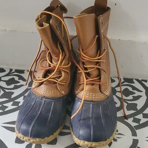 L.L. Bean Brown and Blue Winter Boots